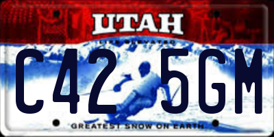 UT license plate C425GM