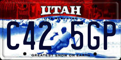 UT license plate C425GP