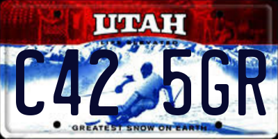 UT license plate C425GR