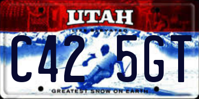 UT license plate C425GT