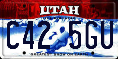 UT license plate C425GU