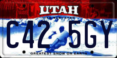 UT license plate C425GY