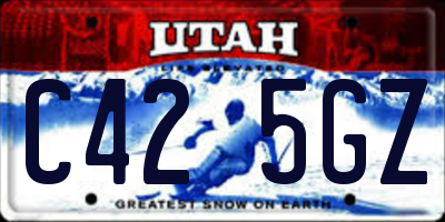 UT license plate C425GZ