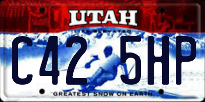 UT license plate C425HP