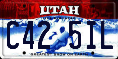 UT license plate C425IL