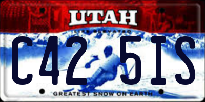 UT license plate C425IS