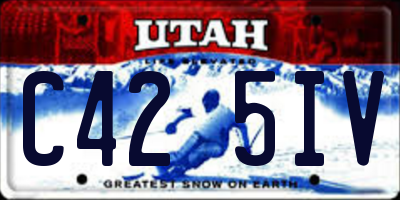 UT license plate C425IV