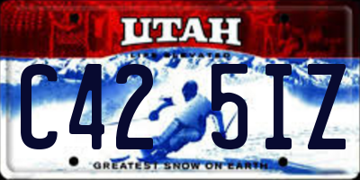 UT license plate C425IZ