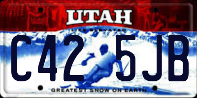 UT license plate C425JB