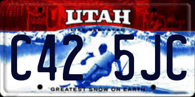 UT license plate C425JC