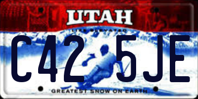 UT license plate C425JE