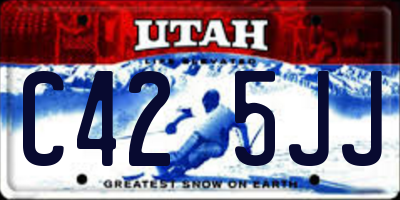 UT license plate C425JJ