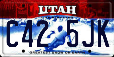 UT license plate C425JK
