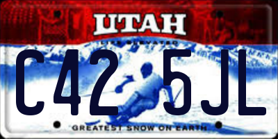 UT license plate C425JL