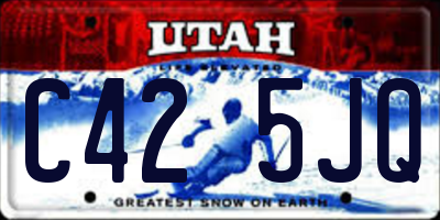 UT license plate C425JQ
