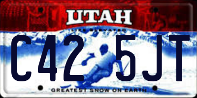 UT license plate C425JT
