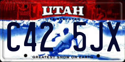 UT license plate C425JX