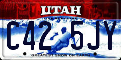 UT license plate C425JY