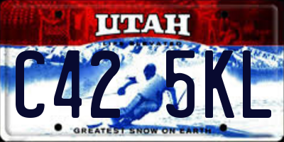 UT license plate C425KL