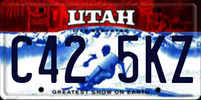 UT license plate C425KZ