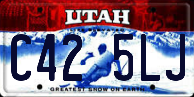 UT license plate C425LJ