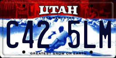 UT license plate C425LM