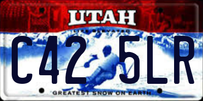 UT license plate C425LR
