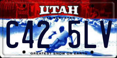 UT license plate C425LV