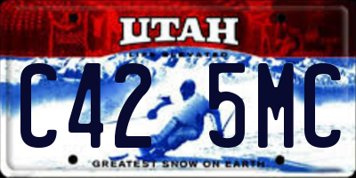 UT license plate C425MC