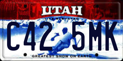 UT license plate C425MK