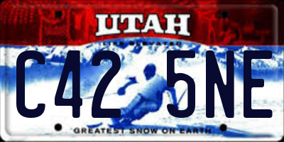 UT license plate C425NE
