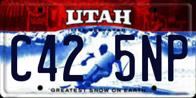UT license plate C425NP