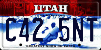 UT license plate C425NT