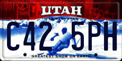 UT license plate C425PH