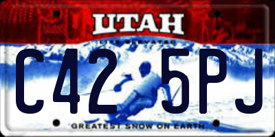 UT license plate C425PJ