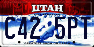 UT license plate C425PT