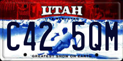 UT license plate C425QM