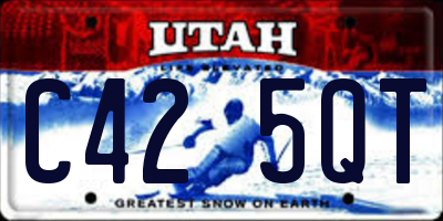 UT license plate C425QT