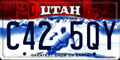 UT license plate C425QY