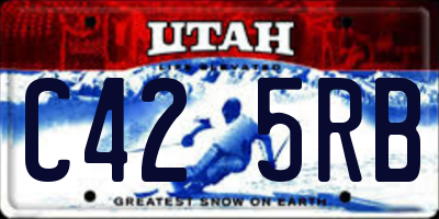 UT license plate C425RB