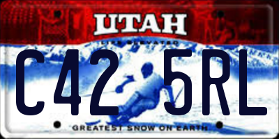 UT license plate C425RL