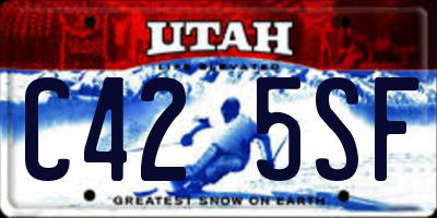 UT license plate C425SF