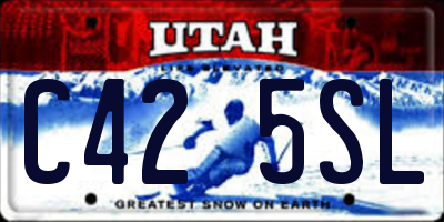 UT license plate C425SL