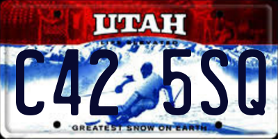 UT license plate C425SQ