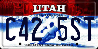UT license plate C425ST