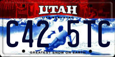UT license plate C425TC