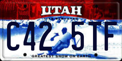 UT license plate C425TF