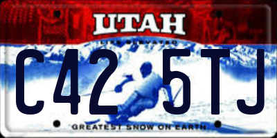 UT license plate C425TJ