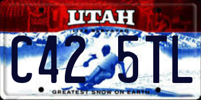 UT license plate C425TL