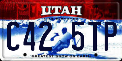 UT license plate C425TP